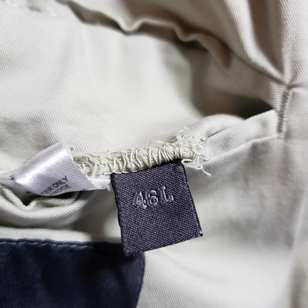 C-LAB NYC Mens 46L Blazer Garment Dyed Stretch Cotton Unlined Beige Lightweight
